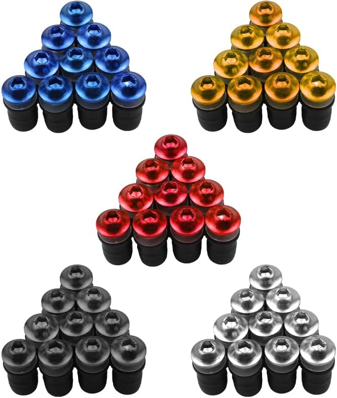 amavoler 10 PCS M5 Motorcycle Windscreen Bolts Screws Kit,Universal Motorcycle CNC Windshield Windscreen Bolt Screw,Works on OEM or Aftermarket Windshields (Silver) - Image 5